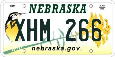NE license plate XHM266