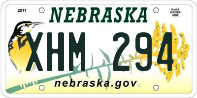 NE license plate XHM294