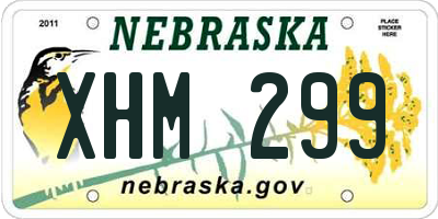 NE license plate XHM299