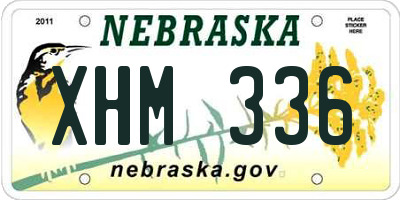 NE license plate XHM336