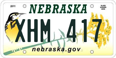 NE license plate XHM417