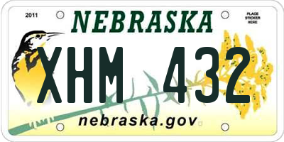 NE license plate XHM432