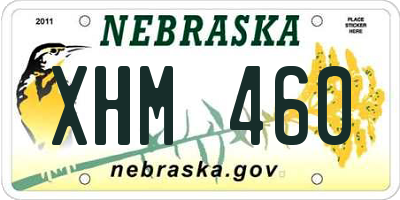 NE license plate XHM460