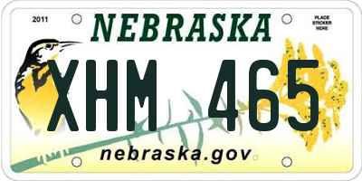 NE license plate XHM465