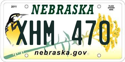 NE license plate XHM470