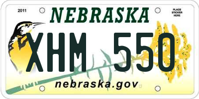 NE license plate XHM550