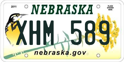 NE license plate XHM589