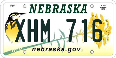 NE license plate XHM716