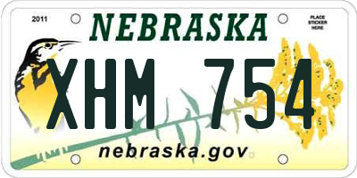 NE license plate XHM754