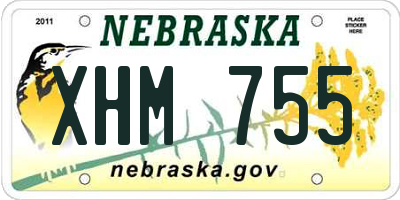 NE license plate XHM755