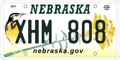 NE license plate XHM808