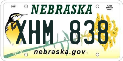 NE license plate XHM838