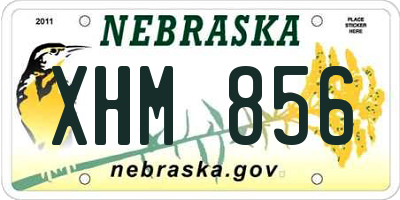 NE license plate XHM856