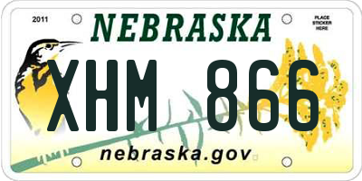 NE license plate XHM866
