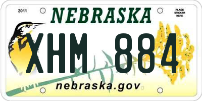 NE license plate XHM884
