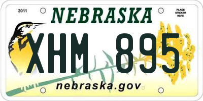 NE license plate XHM895