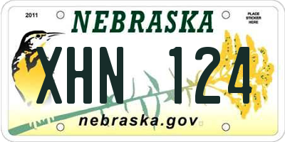 NE license plate XHN124