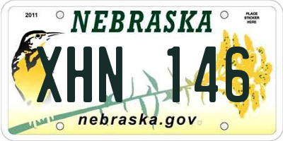 NE license plate XHN146