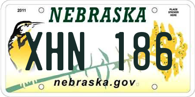 NE license plate XHN186