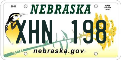 NE license plate XHN198