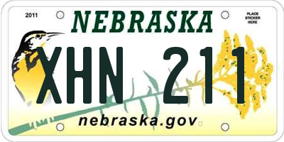 NE license plate XHN211
