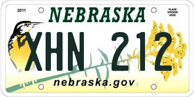 NE license plate XHN212