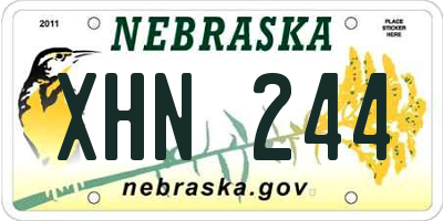 NE license plate XHN244