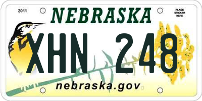 NE license plate XHN248