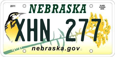 NE license plate XHN277