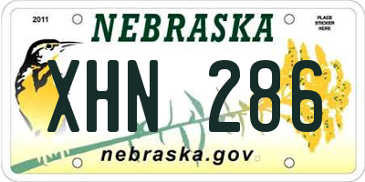 NE license plate XHN286