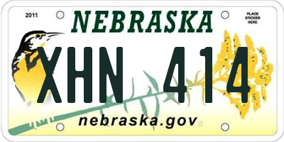NE license plate XHN414