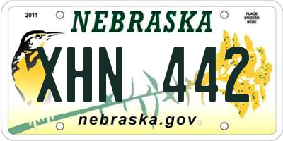 NE license plate XHN442