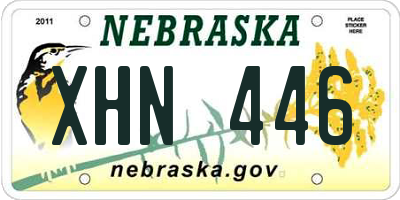 NE license plate XHN446