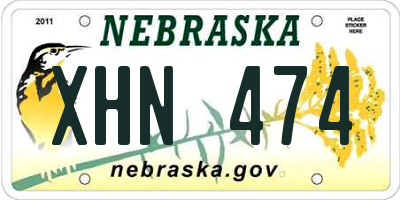 NE license plate XHN474