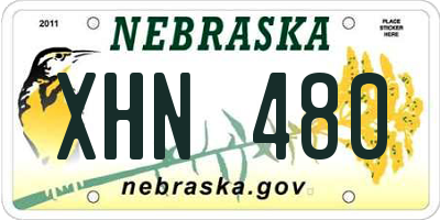 NE license plate XHN480