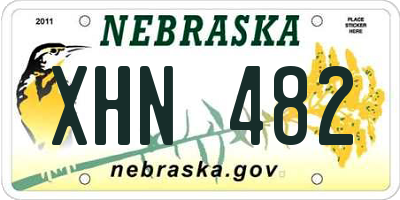 NE license plate XHN482