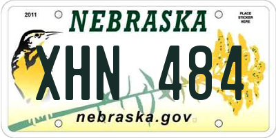 NE license plate XHN484