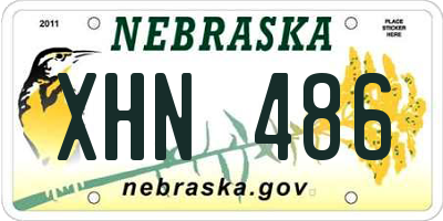NE license plate XHN486