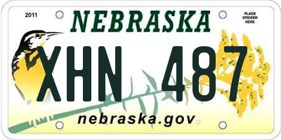 NE license plate XHN487