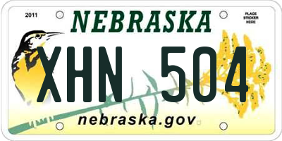 NE license plate XHN504