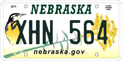NE license plate XHN564