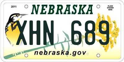 NE license plate XHN689