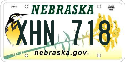 NE license plate XHN718