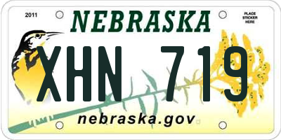NE license plate XHN719