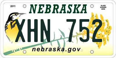 NE license plate XHN752
