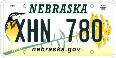 NE license plate XHN780