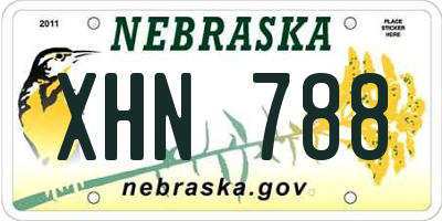 NE license plate XHN788