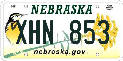 NE license plate XHN853