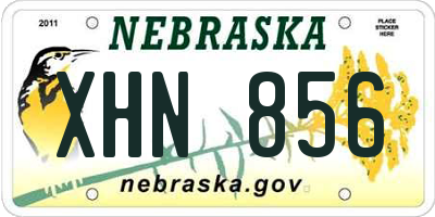 NE license plate XHN856