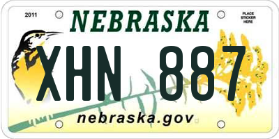 NE license plate XHN887